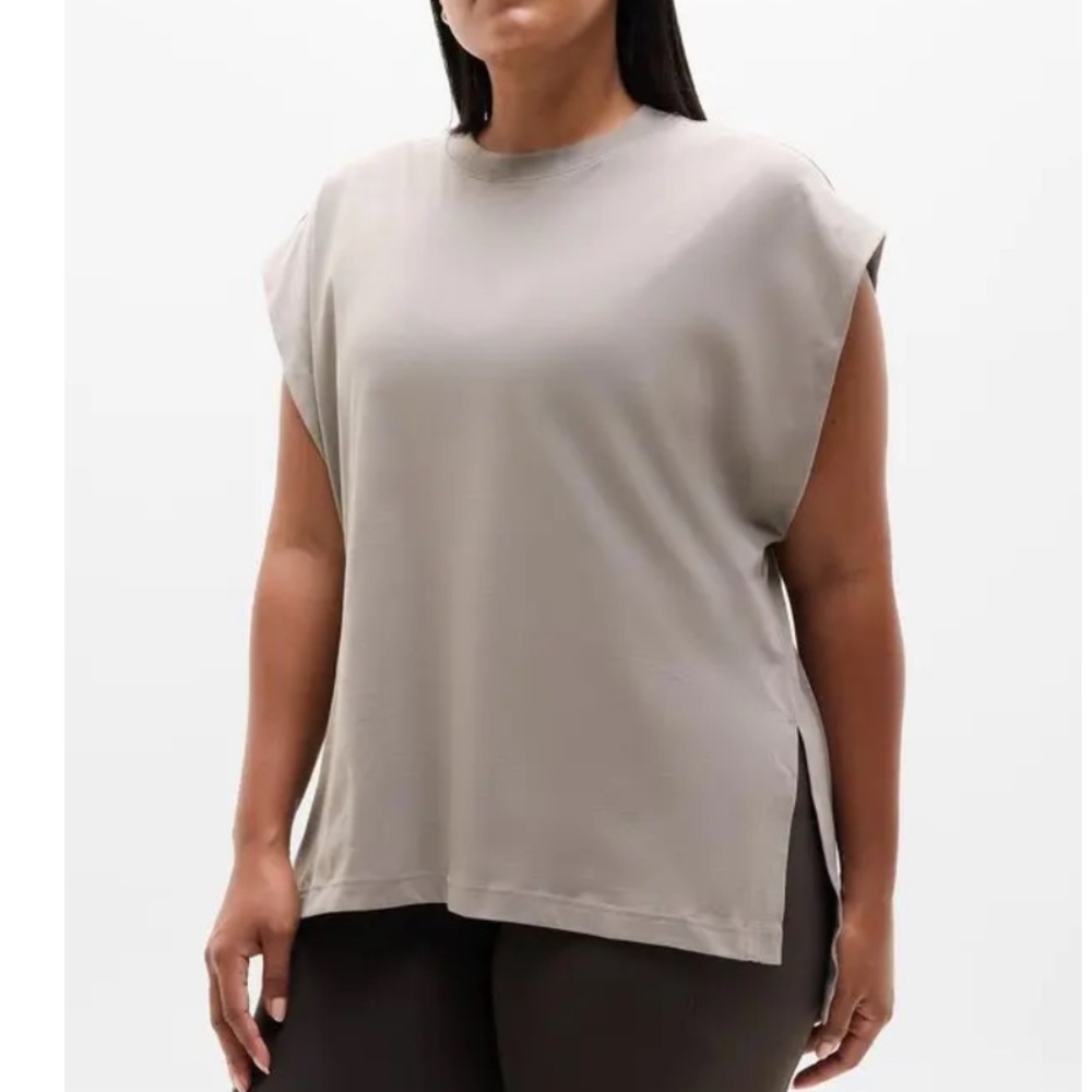 NWT Athleta True Cotton Oversized Muscle Tee
